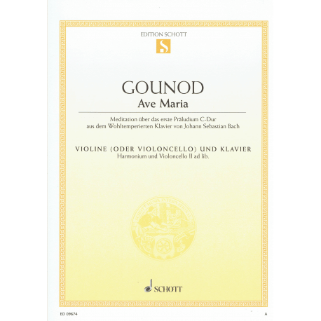 Gounod - Ave Maria - violon (ou violoncelle) et piano