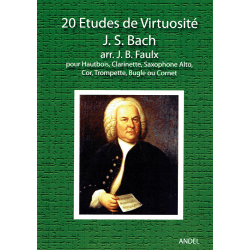 Bach - 20 Etudes de virtuosité -hautbois/clarinette/sax alto/cor/trompette/bugle ou cornet