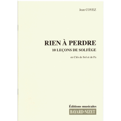 Coyez - Rien à Perdre - solfège - 2 clés