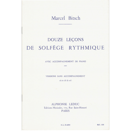 Bitsch - 12 Leçons de Solfège Rythmique