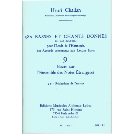 Challan - 380 bass and vocals given for the study of harmony - achievements of the author