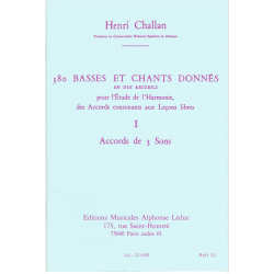 Challan - 380 bas en zang gegeven voor de studie van de harmonie -  tekst