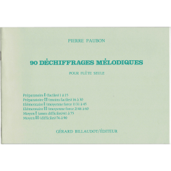 Paubon - 90 Déchiffrages Mélodiques -flûte