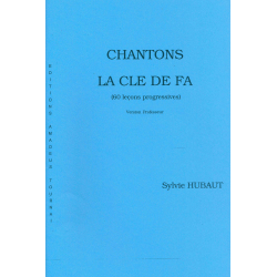 Hubaut - Chantons la clé de fa (60 leçons progressives) - leerkrachten boek