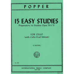 Popper - 15 easy studies op.76 en 73 voor cello