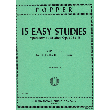 Popper - 15 easy studies op.76 en 73 voor cello