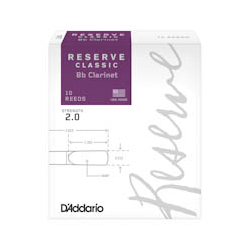 D'addario Reserve Classic Bb clarinet reeds (10)