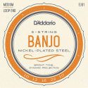 D'addario Nickel banjo strings (5) set