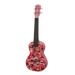 Korala Poly 'Pink Fractals' concertukulele