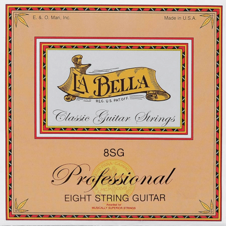 Snaren set LaBella 8SG voor klassieke gitaar 8 snaren