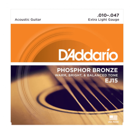 D'addario Phosphor Bronze string set for acoustic guitar