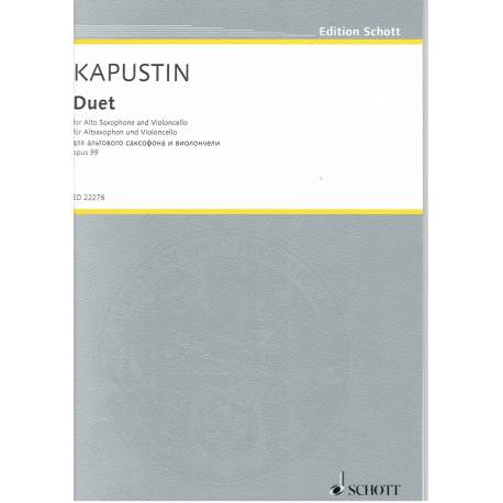 Kapustin - duet op.99 - saxophone alto et violoncelle