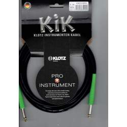 Klotz câble instrument, jack-jack, 3m, vert - KIKC3,OPP4