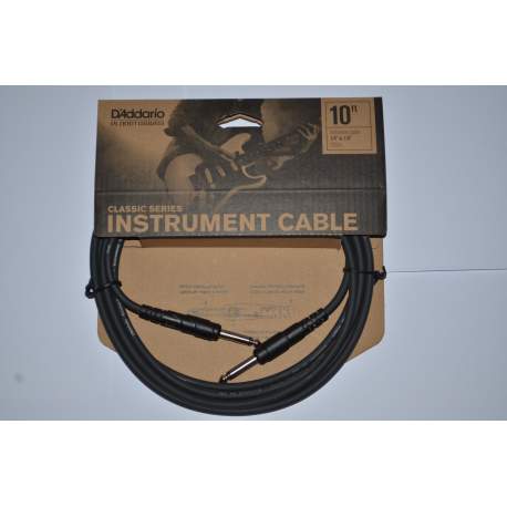 Jack/Jack Cable D'addario Classic Series 3m PW-CGT10