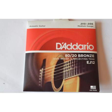 Jeu cordes guit acoustique 13-56 D'Addario