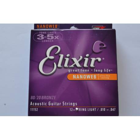 Guitar string set ac 12c 10-47 Bronze Elixir - CEL 11152